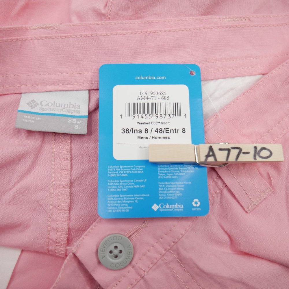 Columbia Men's Size 38 Salt Wash Shorts Light Pink Lightweight Fishing Summer - Picture 5 of 8